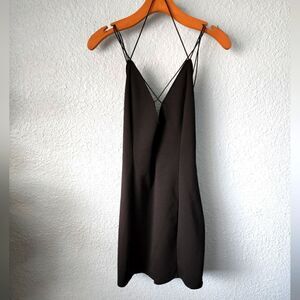 TOBI Black Dress The upscale luxecore minimalist strings little black dress